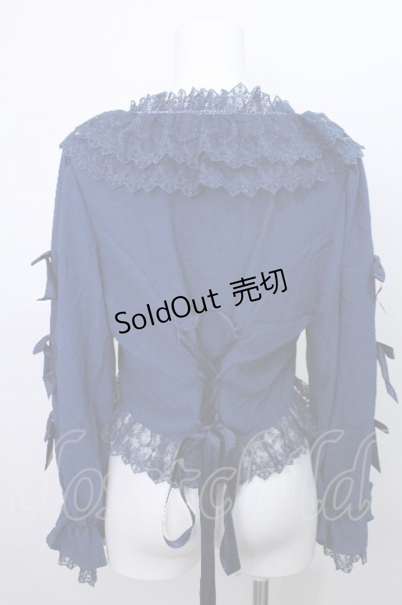 画像2: ATELIER PIERROT / Sugar Lace Ribbonボレロ  青 S-26-05-13-016-EL-TO-AS-ZS (2)