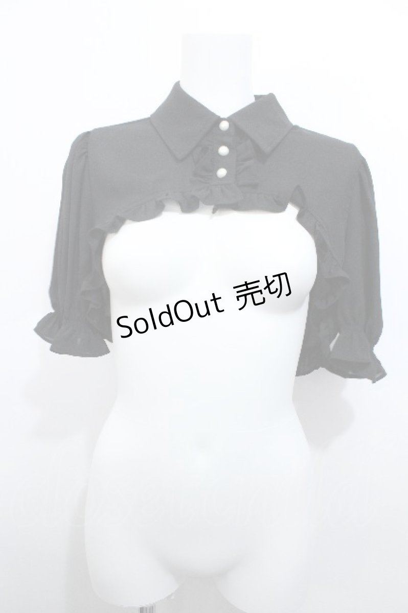 画像1: Ank Rouge / シフォンショートボレロ  黒 S-26-05-14-046-CA-BL-HR-ZS (1)