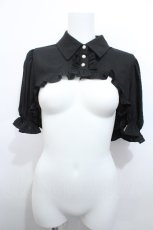 画像1: Ank Rouge / シフォンショートボレロ  黒 S-26-05-14-046-CA-BL-HR-ZS (1)