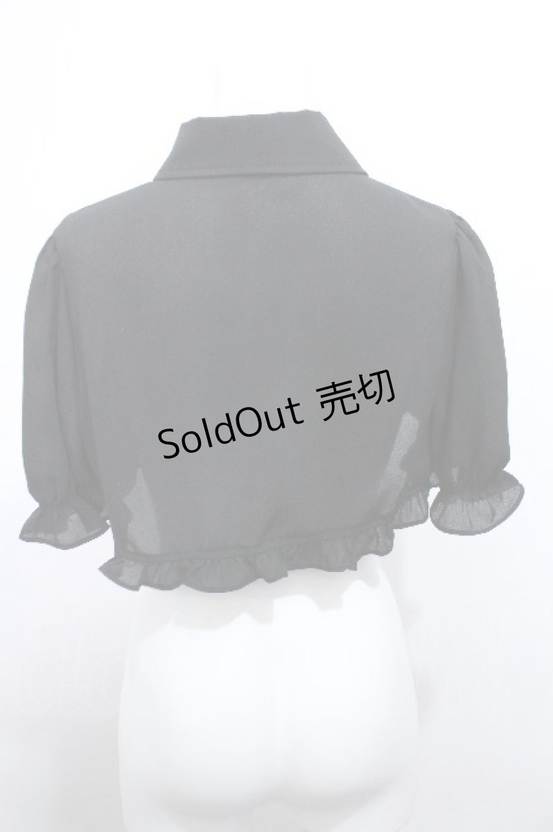 画像2: Ank Rouge / シフォンショートボレロ  黒 S-26-05-14-046-CA-BL-HR-ZS (2)