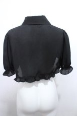 画像2: Ank Rouge / シフォンショートボレロ  黒 S-26-05-14-046-CA-BL-HR-ZS (2)