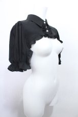 画像3: Ank Rouge / シフォンショートボレロ  黒 S-26-05-14-046-CA-BL-HR-ZS (3)