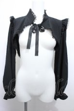 画像1: Ank Rouge / デコルテ開きリボンショートブラウス  黒 S-26-05-14-047-CA-BL-HR-ZS (1)