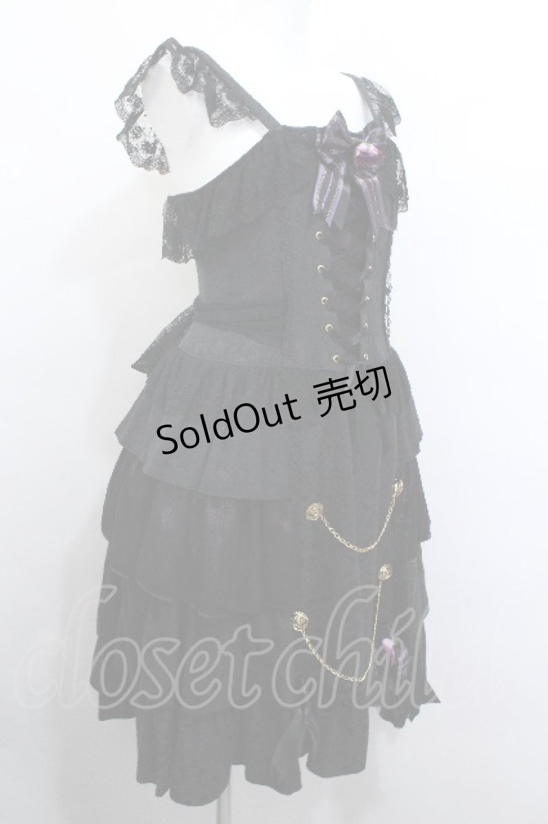 画像3: ALICE and the PIRATES / Sweet Devilジャンパースカート  黒ｘ紫 S-26-05-14-060-PA-OP-HR-ZS (3)