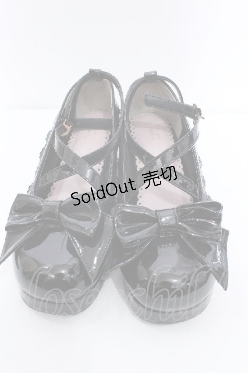 画像1: axes femme kawaii / クロスストラップパンプス L 黒 S-26-05-14-017-AX-SK-HR-ZS (1)