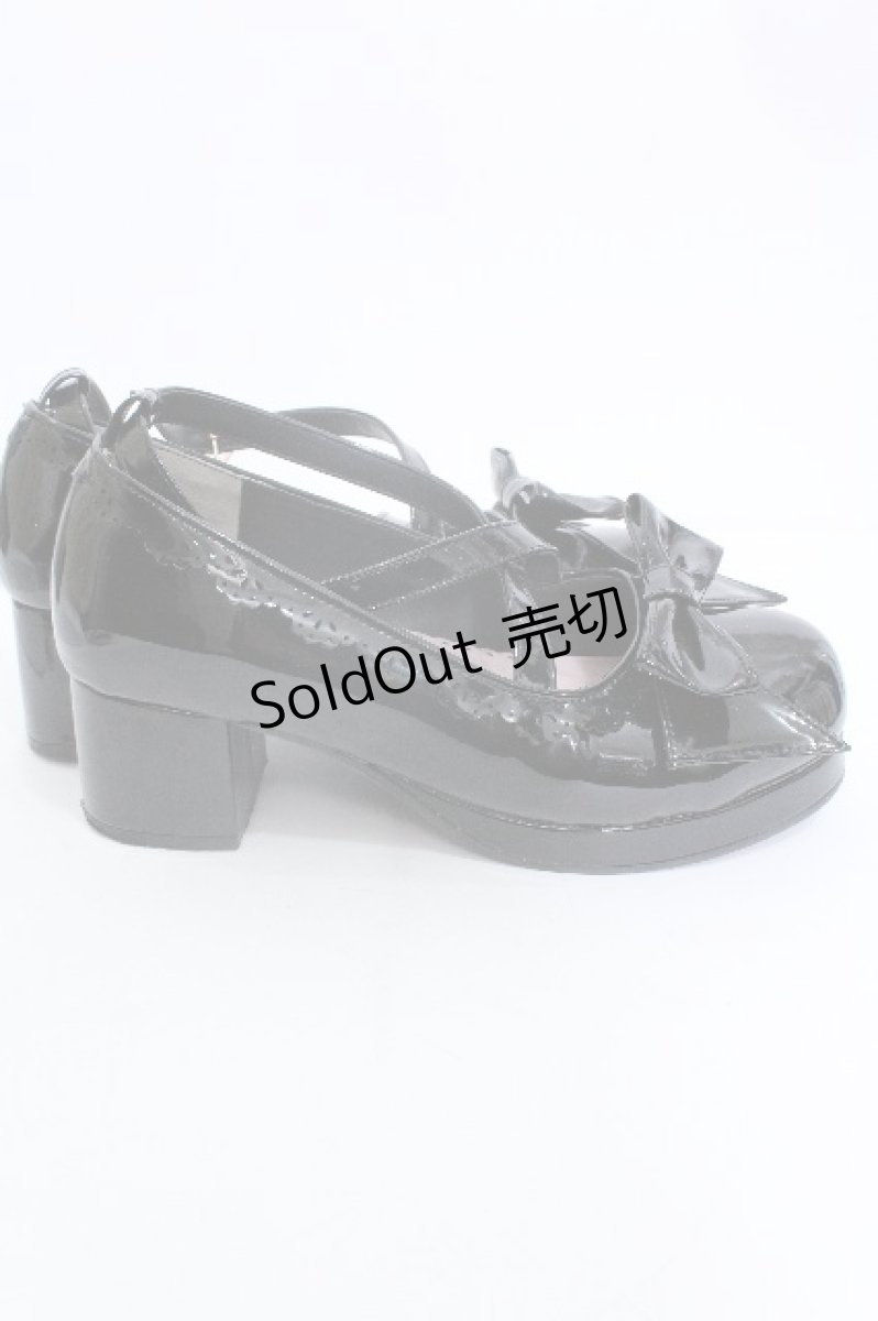 画像4: axes femme kawaii / クロスストラップパンプス L 黒 S-26-05-14-017-AX-SK-HR-ZS (4)