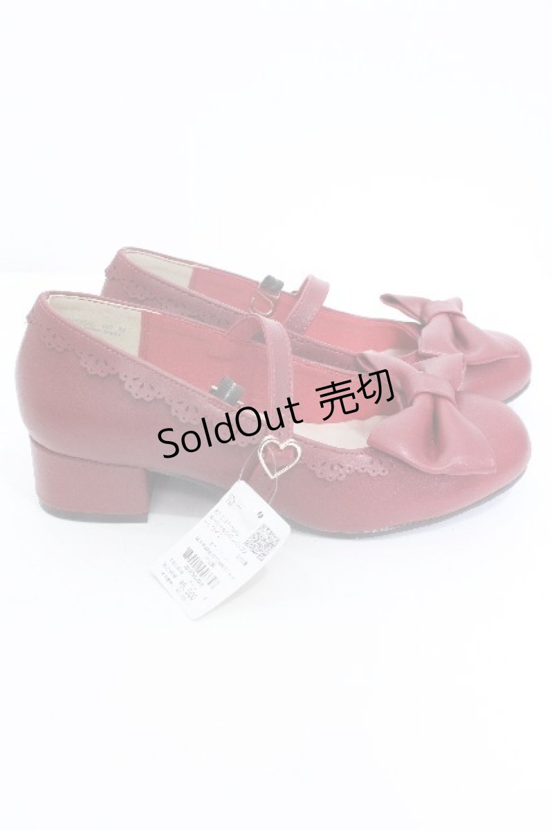 画像4: axes femme kawaii / ローヒールリボンパンプス M ワイン S-26-05-14-019-AX-SH-HR-ZS (4)