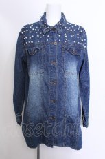 画像1: GLAD NEWS / スタッズデニムシャツ  ブルー S-26-05-15-027-PU-BL-SZ-ZS (1)