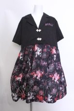 画像1: NieR Clothing / 半袖シャツワンピース  黒 S-26-05-15-031-PU-OP-AS-ZS (1)
