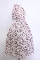 画像2: Fi.n.t  / 花柄フレアー袖オフショルワンピース F ラベンダー S-26-05-15-039-LO-OP-SZ-ZS (2)
