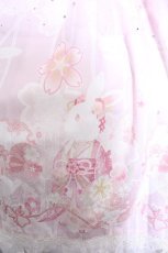 画像2: 中国ロリータ / うさぎプリントジャンパースカートセット  ピンク S-26-05-15-041-LO-OP-HR-ZS (2)