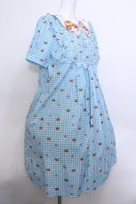 画像1: tntntutu / 昭和美少女とフルーツドールの衿プリントレースワンピース M サックス S-26-05-15-042-LO-OP-SZ-ZS (1)