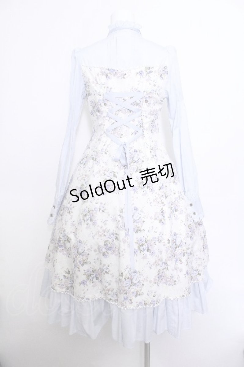 画像1: Victorian maiden / ロココブーケアルカンシェルドールドレス  ブルー S-26-05-15-044-CL-OP-AS-ZS (1)