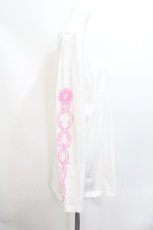 画像2: KRY CLOTHING / 「SUICIDE」ロングTシャツ  白ｘピンク S-26-05-15-012-PU-TS-HR-ZS (2)