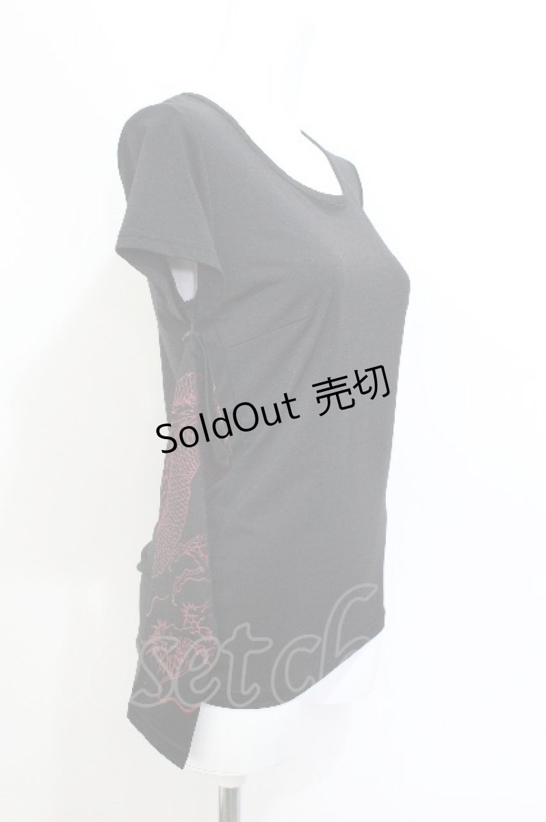 画像2: Qutie Frash / アームカバー付きTシャツ  黒 S-26-05-15-017-QU-TO-AS-ZS (2)
