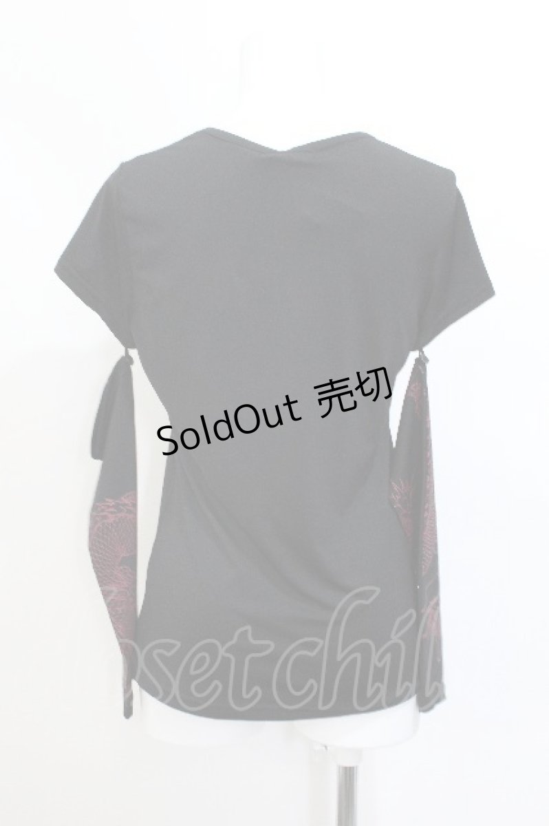 画像3: Qutie Frash / アームカバー付きTシャツ  黒 S-26-05-15-017-QU-TO-AS-ZS (3)