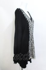 画像2: HYSTERIC GLAMOUR / ゼブラロングニット  黒ｘ白 S-26-05-15-020-PU-TS-HR-ZS (2)