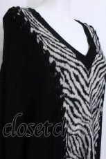 画像4: HYSTERIC GLAMOUR / ゼブラロングニット  黒ｘ白 S-26-05-15-020-PU-TS-HR-ZS (4)