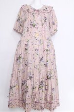 画像1: PINK HOUSE / リトルヴァイオレットプリントワンピース  ピンク S-26-05-17-1024-LO-OP-SA-ZS (1)