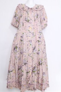 PINK HOUSE / リトルヴァイオレットプリントワンピース ピンク S-26-05