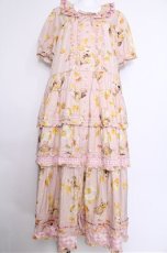 画像1: PINK HOUSE / ハニーレモンテディプリントパッチワークワンピース  ピンク S-26-05-17-1025-LO-OP-SA-ZS (1)