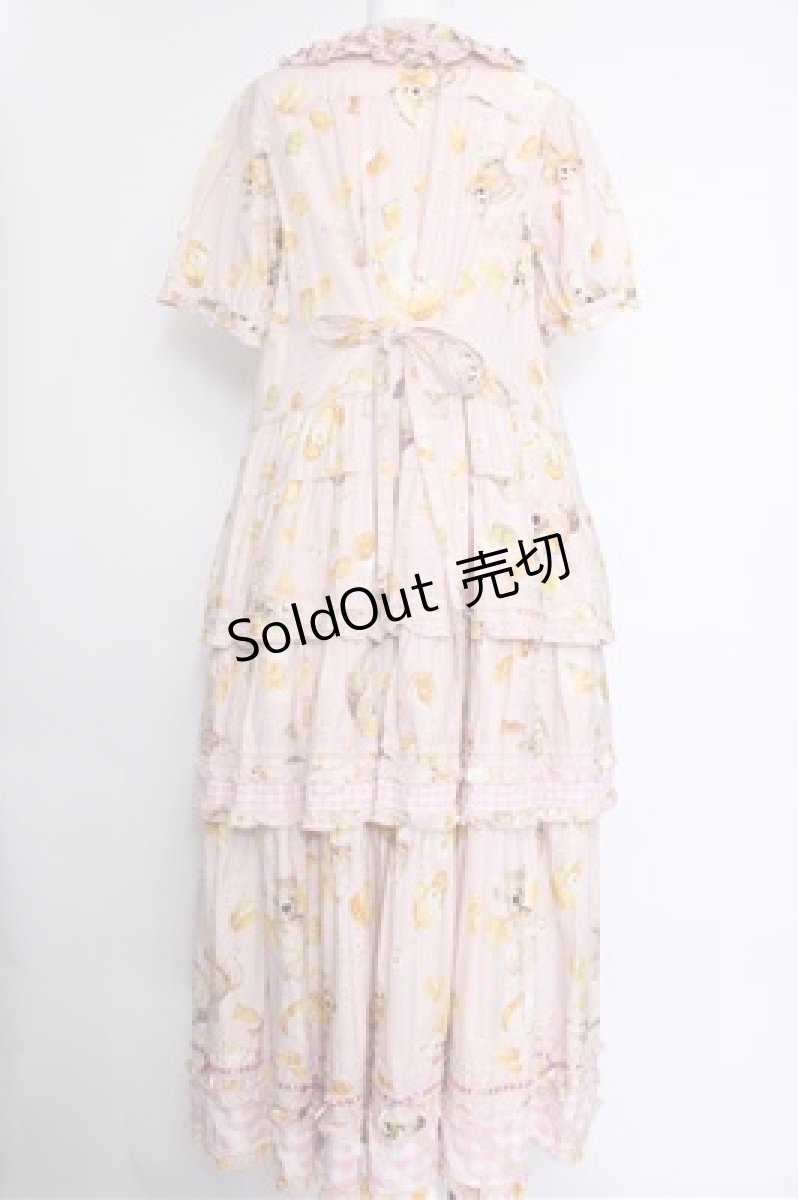 画像2: PINK HOUSE / ハニーレモンテディプリントパッチワークワンピース  ピンク S-26-05-17-1025-LO-OP-SA-ZS (2)