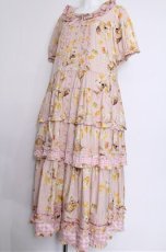 画像3: PINK HOUSE / ハニーレモンテディプリントパッチワークワンピース  ピンク S-26-05-17-1025-LO-OP-SA-ZS (3)
