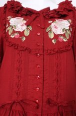 画像4: PINK HOUSE / Berry Rose刺繍入りパッチワーク風ワンピース F 赤 S-26-05-17-1030-LO-OP-AS-ZS (4)