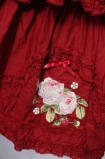 画像5: PINK HOUSE / Berry Rose刺繍入りパッチワーク風ワンピース F 赤 S-26-05-17-1030-LO-OP-AS-ZS (5)