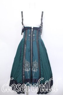 Ozz oneste / 魔法陣刺繍ベルトデザインジャンパースカート グリーン S