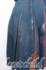 画像5: Ozz oneste / 扇プリント袴スカート  グリーン S-26-05-17-009-OO-SK-SA-ZS (5)