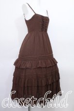 画像2: Victorian maiden / シャーリングシフォンロングアンダードレス  ブラウン S-26-05-17-017-CL-OP-AS-ZS (2)