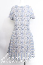画像3: Jane Marple Dans Le Salon / 刺繍ストライプワンピース  サックスｘグレー S-26-05-17-020-JM-OP-AS-ZS (3)