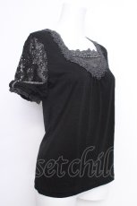 画像3: axes femme / 袖リボンインナープルオーバー  黒 S-26-05-18-027-AX-TO-AS-ZS (3)