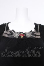 画像4: axes femme / 巻き薔薇リボン半袖カットソー  黒 S-26-05-18-028-AX-TO-AS-ZS (4)