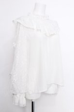 画像3: axes femme kawaii / ヴィンテージシフォンブラウス  白 S-26-05-18-003-AX-BL-HR-ZS (3)