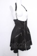 画像3: KILL STAR / ストライプスカート  黒ｘグレー S-26-05-18-029-PU-SK-AS-ZS (3)