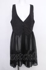 画像1: E hyphen world gallery / シフォンフリルベスト  黒 S-26-05-18-031-LO-TO-AS-ZS (1)