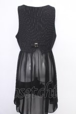 画像2: E hyphen world gallery / シフォンフリルベスト  黒 S-26-05-18-031-LO-TO-AS-ZS (2)