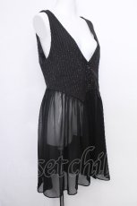 画像3: E hyphen world gallery / シフォンフリルベスト  黒 S-26-05-18-031-LO-TO-AS-ZS (3)