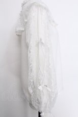 画像4: axes femme kawaii / ヴィンテージシフォンブラウス  白 S-26-05-18-003-AX-BL-HR-ZS (4)