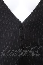 画像4: E hyphen world gallery / シフォンフリルベスト  黒 S-26-05-18-031-LO-TO-AS-ZS (4)