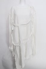 画像1: STIGMATA / アシメロングガーゼシャツ  オフ S-26-05-18-004-PU-TO-AS-ZS (1)
