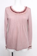 画像1: axes femme / プチローズ配色インナーカットソー  ピンク S-26-05-18-006-AX-TO-AS-ZS (1)