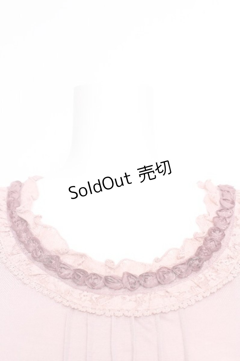 画像5: axes femme / プチローズ配色インナーカットソー  ピンク S-26-05-18-006-AX-TO-AS-ZS (5)