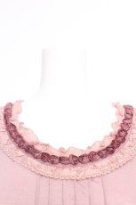 画像5: axes femme / プチローズ配色インナーカットソー  ピンク S-26-05-18-006-AX-TO-AS-ZS (5)