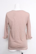 画像2: axes femme / レースシフォントップス  ピンク S-26-05-18-007-AX-TO-AS-ZS (2)