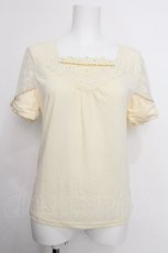 画像1: axes femme / 袖リボンインナープルオーバー  オフ S-26-05-18-016-AX-TO-AS-ZS (1)