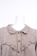 画像4: axes femme / フロントレース&ピンタックブラウス  ベージュ S-26-05-18-022-AX-BL-AS-ZS (4)