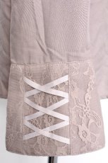 画像5: axes femme / フロントレース&ピンタックブラウス  ベージュ S-26-05-18-022-AX-BL-AS-ZS (5)